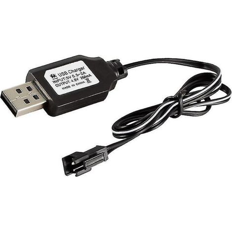 Câble de charge pour batterie, chargeur USB pour batteries Ni-Cd et Ni-MH, adaptateur de prise SM-2P, sortie 4,8 V 250 mA, pour jouets et voitures. (1/5)