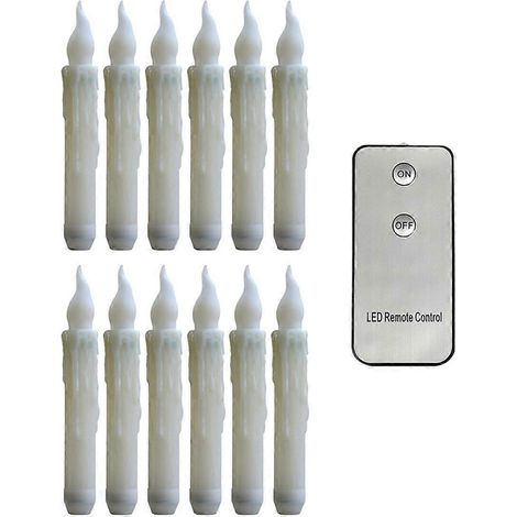 Bougies d'Halloween avec télécommande LED sans flamme pour décoration d'anniversaire et de famille, lumière blanche chaude clignotante (1/5)