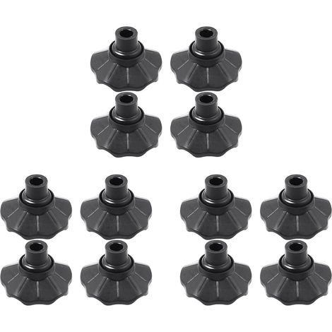 12 Pièces Tabouret de Camping Capuchon de Jambe Antidérapant Chaise D'Extérieur Couvre-Pied Réglable Accessoire de Chaise de Pêche 13 mm (1/5)