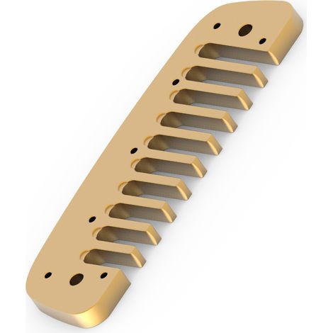Embout d'harmonica en alliage d'aluminium bleu pour Hohner Golden Melody (1/2)