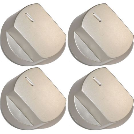 Stoves Compatible Silver Replacement Main Oven Cooker Hob Grill Control Knobs Pack of 4 (1/2)