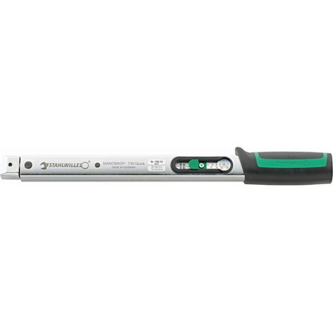 Stahlwille Drehmomentschlüssel MANOSKOP 730a Quick 20-100N·m 9 x 12 mm L. 370mm (1/4)