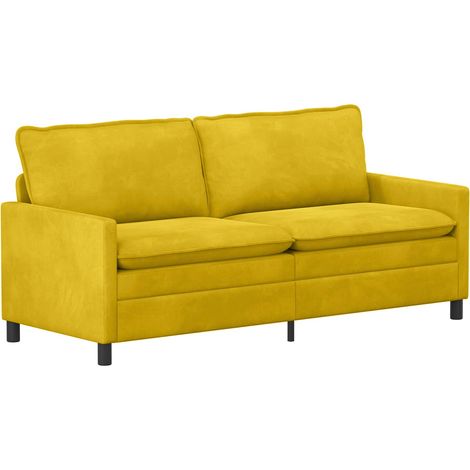 Sofa Gelb 196 x 81 x 87,5 cm Samt vidaXL (1/5)