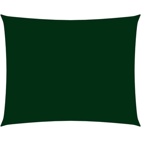 Voile de parasol Tissu Oxford rectangulaire 5x6 m Vert foncé (1/5)