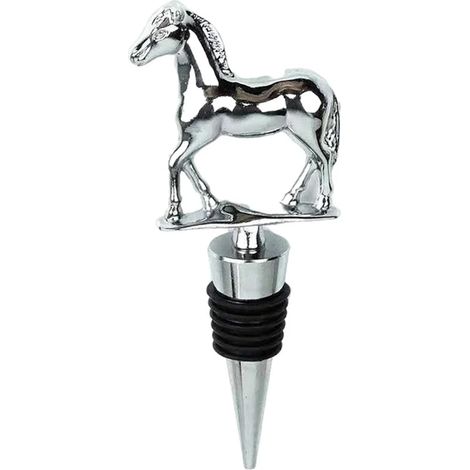 Vakuum-Weinflaschenverschluss in Pferdeform, ideal für Bar, Küche oder Party, Silber. (1/3)