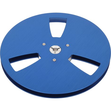 Bobine vide 1/4 7 pouces en alliage d'aluminium, universelle, à 3 trous ouverts, pour machine d'enregistrement, pièce détachée bleue (1/5)