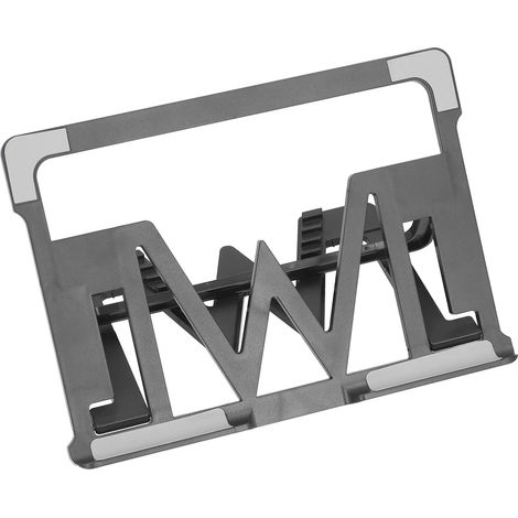 Zusammenklappbarer und höhenverstellbarer Laptopständer, ideal für Homeoffice und Reisen. (1/5)