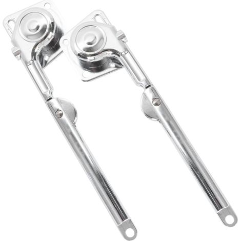 Lot de 2 loquets porte placard robustes en acier argenté (1/5)