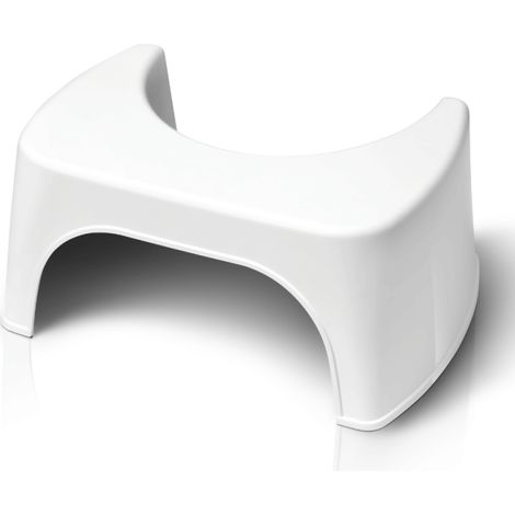 Tabouret physiologique de toilette WELLCARE en plastique blanc