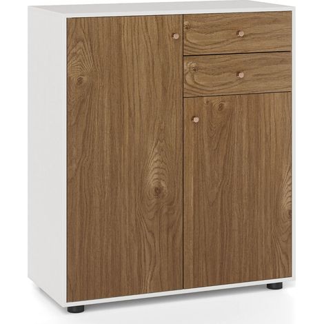 Mobiletto portaoggetti da cucina 74 x 35 x 85,5 cm pratico piano di lavoro stile rustico moderno legno bianco 200018982