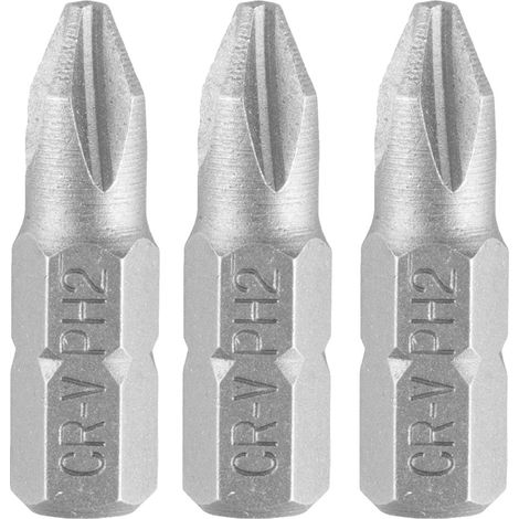 Embouts PH2 x 25 mm, 3 pièces. (1/3)