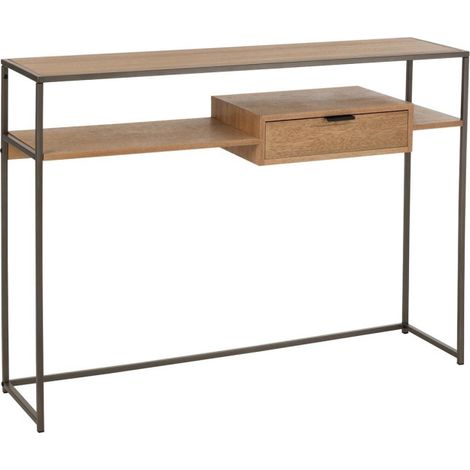 Console 1 Tiroir Design "Giuseppe" 120cm Naturel (1/5)