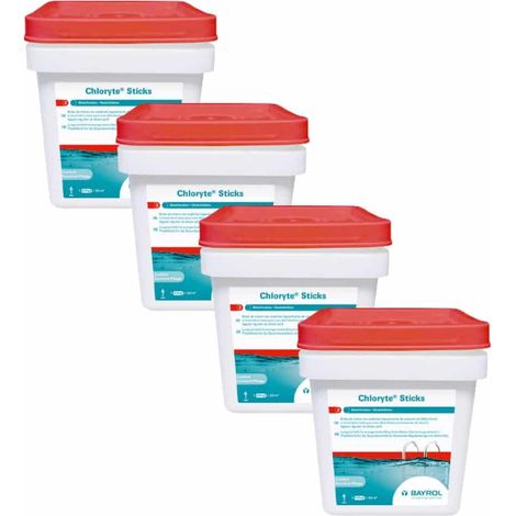 Pack Chloryte Sticks Chlore non stabilisé 4,5 kg Bayrol Quantité Pack de 4