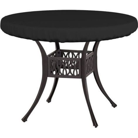 Couvercle et couvercle de table rond complet, anti - UV et résistant aux intempéries couverture de table de patio, couverture de table extérieure pour meubles de patio extérieur et table basse (76 10 (1/5)