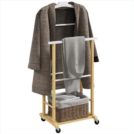 SunJet Porte-manteau, vestiaire sur pied, Valet de chambre en bambou - Réf. T2QI0R2ARFOB (1/5)