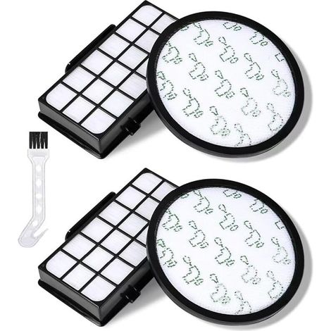 2 sets of RO6921 filters, replacement filters for Rowenta X-Trem Power Cyclonic/Silence Force Cyclonic Vacuum Cleaner RO6921EA RO6941EA RO6951EA RO6963EA RO6971EA RO7230EA RO7260EA, Spare Parts ZR0060 (1/5)