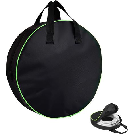 Organizer-Tasche für Ladekabel von Elektroautos, langlebige, wasserdichte kleine Aufbewahrungstasche für Gartenzubehör, Ladekabel, Schläuche und Verlängerungskabel (schwarz)