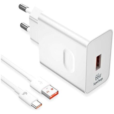 Pair Chargeur rapide Supercharge 66 W pour Honor 200 Lite, 90 Lite, Magic6 Lite, 66 W avec câble USB-C 6 A (1 m) pour Honor Magic6, 6Pro, Magic7 Lite, Honor 90, 70 Lite, 200 Pro, X6b, etc. (1/4)