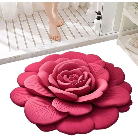 Alfombrilla absorbente de tierra de diatomeas, antideslizante, 40x40 cm, para baño. (1/5)