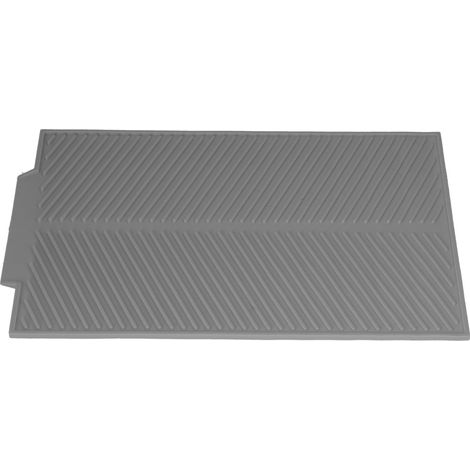 Silikon-Isoliermatte mit Wasserablauf, Tischmatte, Topf-, Schüssel-, Küchenmatte, Küchenhelfer, grau (1/5)