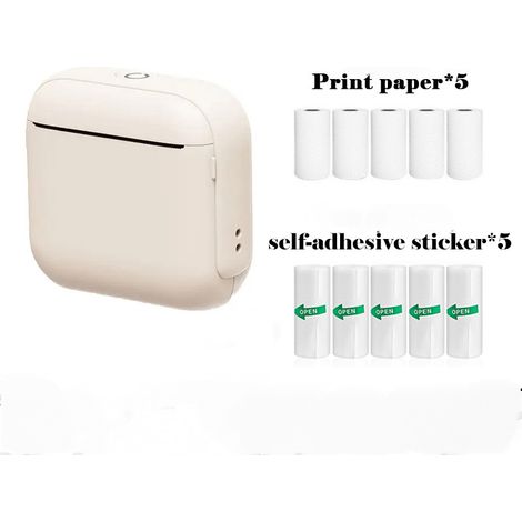 Une mini imprimante thermique, une imprimante d'autocollants sans encre, avec connectivité Bluetooth, constitue également un excellent cadeau. (1/5)