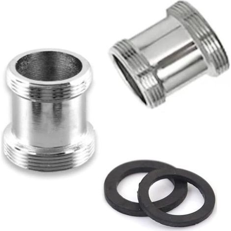 Raccord en laiton Lot De 2 Adaptateurs De Robinet En Laiton, Filetage Mâle Npt De 22 Mm, Connecteur Aérateur De Robinet Pour Robinet D'évier, Adaptateur Purificateur D'eau (M24 M22) (1/4)