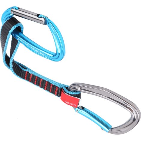 Camnal 38CM Rallonges de sécurité avec mousqueton droit coudé pour l'escalade, sangle de dégaine