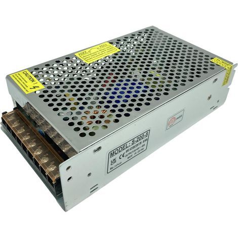 Trasformatore stabilizzatore di tensione a commutazione 5V 40A 200W, da AC220V a DC5V, con protezione contro i cortocircuiti, per automazione industriale e luci LED (1/5)