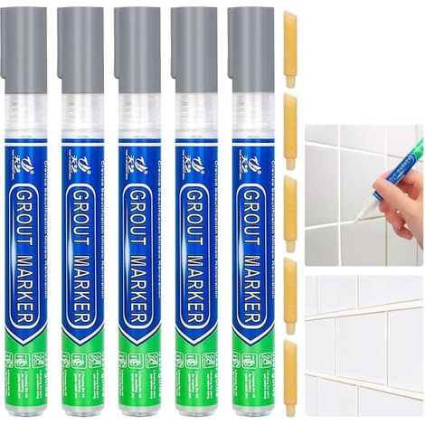 Stylo à joint pour carrelage, marqueurs de réparation pour carrelage gris (1/5)