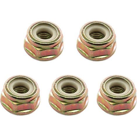 Set di 5 dadi universali con filettatura sinistra M10 x 1,25 per tosaerba, decespugliatori e tagliabordi. (1/3)