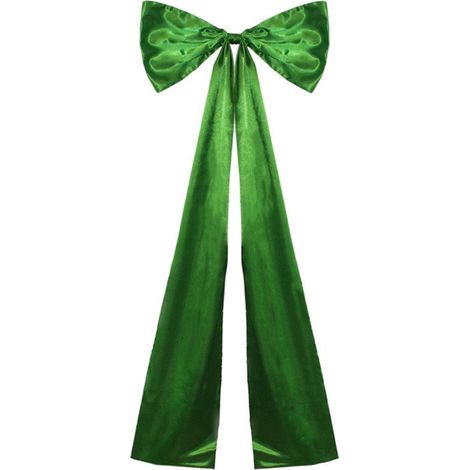Nœud Décoratif - Pour Arbre De Noël Et Couronne - Velours Vert - 48 X 130 Cm - 1 Pièce (1/5)