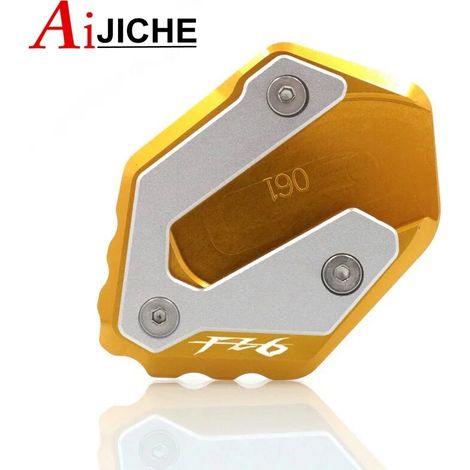 (FZ6-Gold) Extension de béquille latérale CNC pour moto, compatible avec Yamaha FZ6 FAZER FZ6R FZ6-S2 2004-2009 maxpower (1/3)