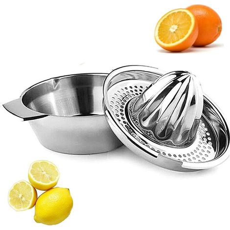 Exprimidor de cítricos de metal de acero inoxidable, prensa para cítricos y naranjas, exprimidor manual para frutas y limas, accesorio de cocina, prensa rotativa manual resistente, naranja