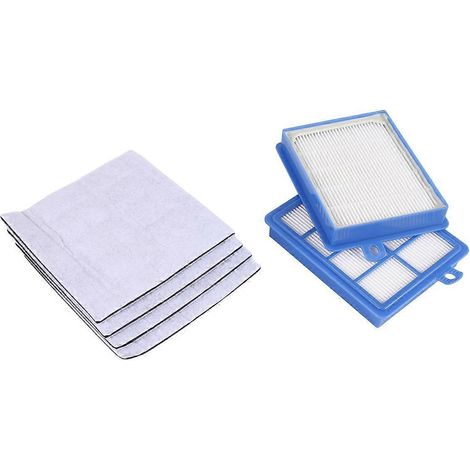 Filtres HEPA lavables (2 pièces) pour aspirateur H12 H13 + 4 filtres en coton pour moteur (pièces de rechange). (1/4)