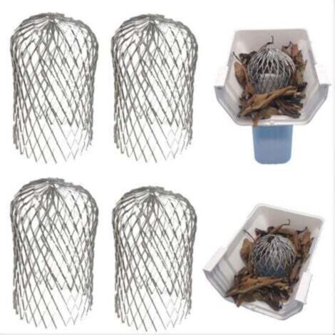 LAN Filtres de Gouttière en Aluminium Grille Protection Gouttiere Protège-gouttières en Métal Protection Gouttiere Feuilles pour Maison, Avant-toit, Fossé, égout (4 Pièces) (1/4)