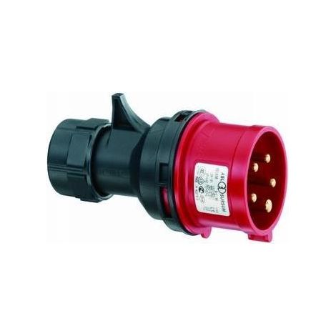 ABL CEE-Stecker S51S30, 16A 400V IP44 5-polig 6h, Kunststoff, Rot/Grau (1/5)