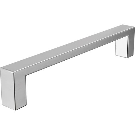 Möbelgriff LA 96mm Orlando Edelstahl matt gebürstet eckig 12x6mm – Top Qualität (1/4)