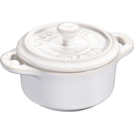 Mini Cocotte 10 cm Bianca Avorio in Ceramica