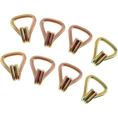 8x Heavy-Duty Double J-Shaped Hooks for Straps - Maximum Breaking Strength of 1000 kg (1/5)