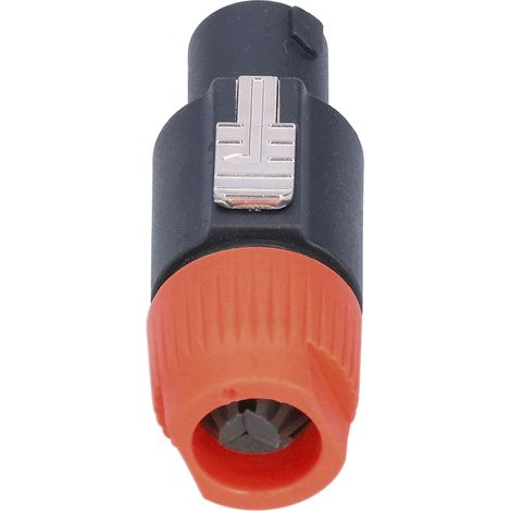 Connecteur Enceinte 4 Broches Twist Lock CNL4FC Orange, Lot de 4, Prise Audio Amplificateur, Câble Verrouillage Tournant, Connecteur Parleur Professionnel (1/5)