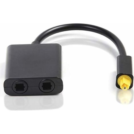 Adaptateur Optique Toslink - Séparateur 1 Entrée 2 Sorties - Câble Fibre Numérique pour Source Audio Digitale - 1 Pièce