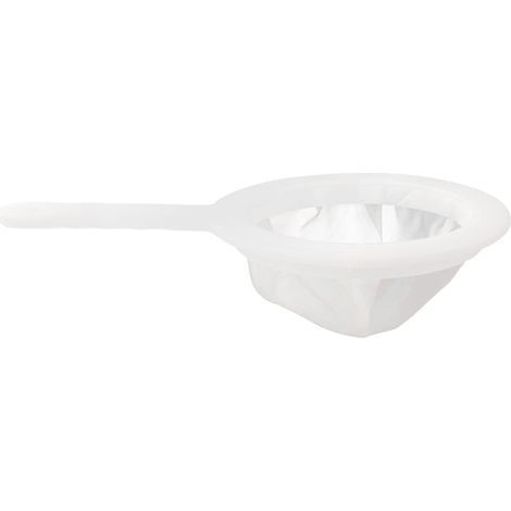 Filtro de alimentos de malla 200, colador fino reutilizable fabricado en tejido de plástico y nailon con mango, ideal para filtrar café, zumos, aceites y leche de soja. (1/5)