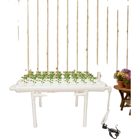 Sistema de cultivo hidropónico, 36 espacios para plantas, kit de jardín vertical, BLANCO (1/2)