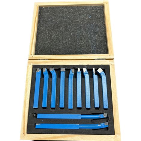 UTENSILI BRASATI PER TORNIO 11 PZ 10mm PER LEGNO