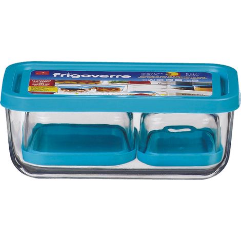 CONTENITORI FRIGOVERRE SET 3 PZ IN VETRO CON COPERCHIO IN PLASTICA COMPACT