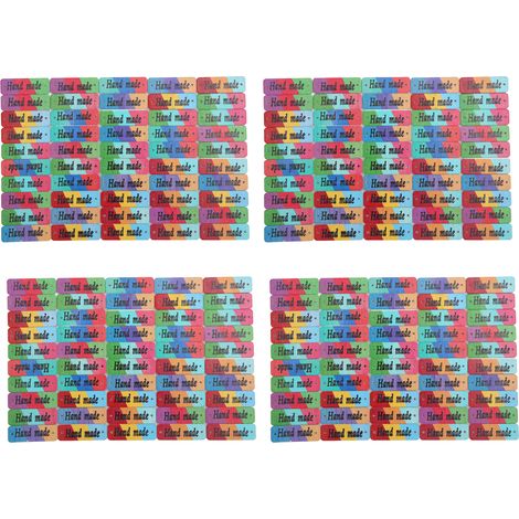 Lot 200 étiquettes bois 30x10mm, colorées, solides, artisanales, étiquettes à main personnalisées (1/5)