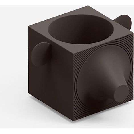 Vaso design da esterno in polietilene resistente Capo - Grigio Scuro (1/4)