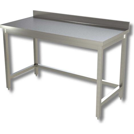 Table avec dosseret sans etagere Gamme 600 - Ristopro