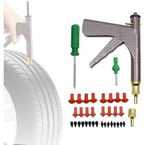 Kit de réparation de pneu de voiture Tubeless avec bouchons pour moto, voiture et scooter - 16 bouchons champignons (1/5)