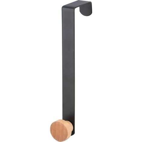 Porte serviette, patère NAYA Noir mat & Bambou MSV